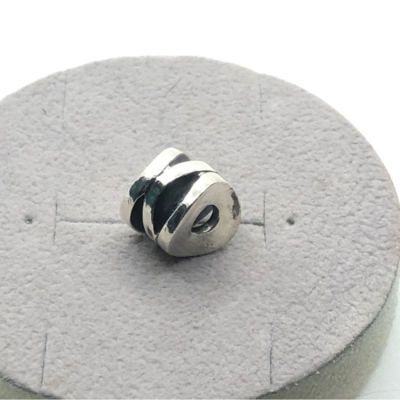 TROLLBEADS Sterling Silver Smiling Cylinder Abstract Charm 925 LAA - Picture 2 of 3